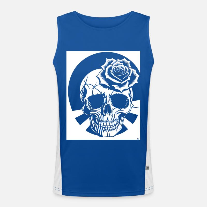 Horror Schädel Schädel Kunst Schädel Gothic Heavy Metal Funktionelles Kontrast-Tank Top für Männer 