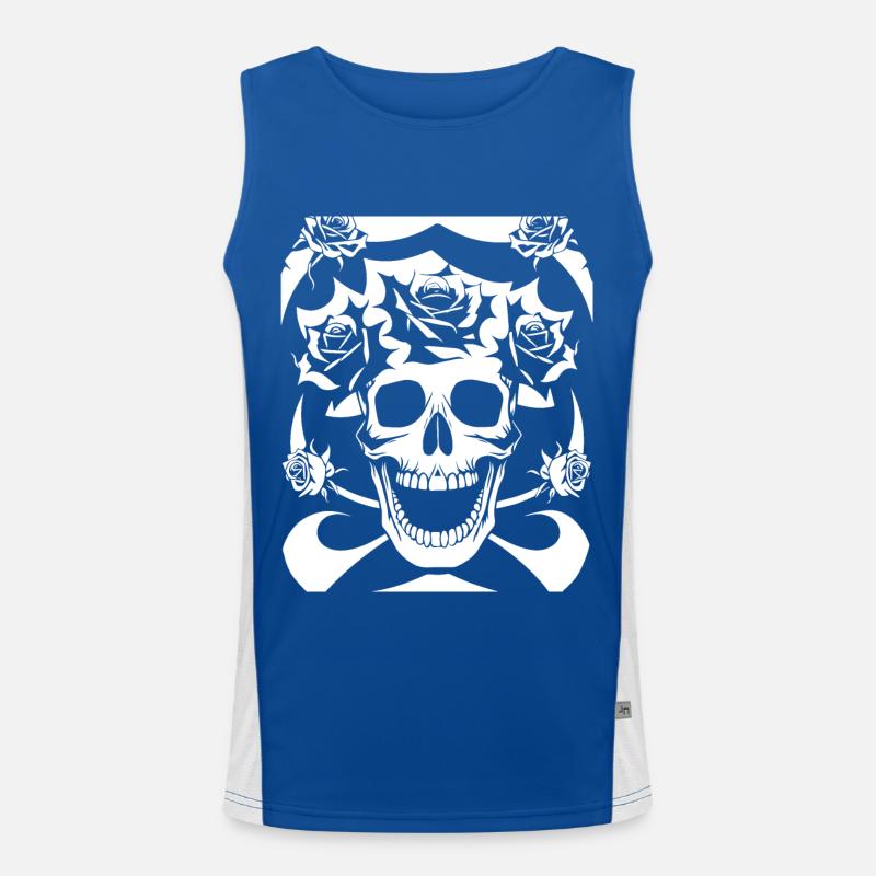 Horror Schädel Schädel Kunst Schädel Gothic Heavy Metal Funktionelles Kontrast-Tank Top für Männer 
