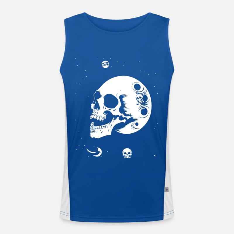 Horror Schädel Schädel Kunst Schädel Gothic Heavy Metal Funktionelles Kontrast-Tank Top für Männer 