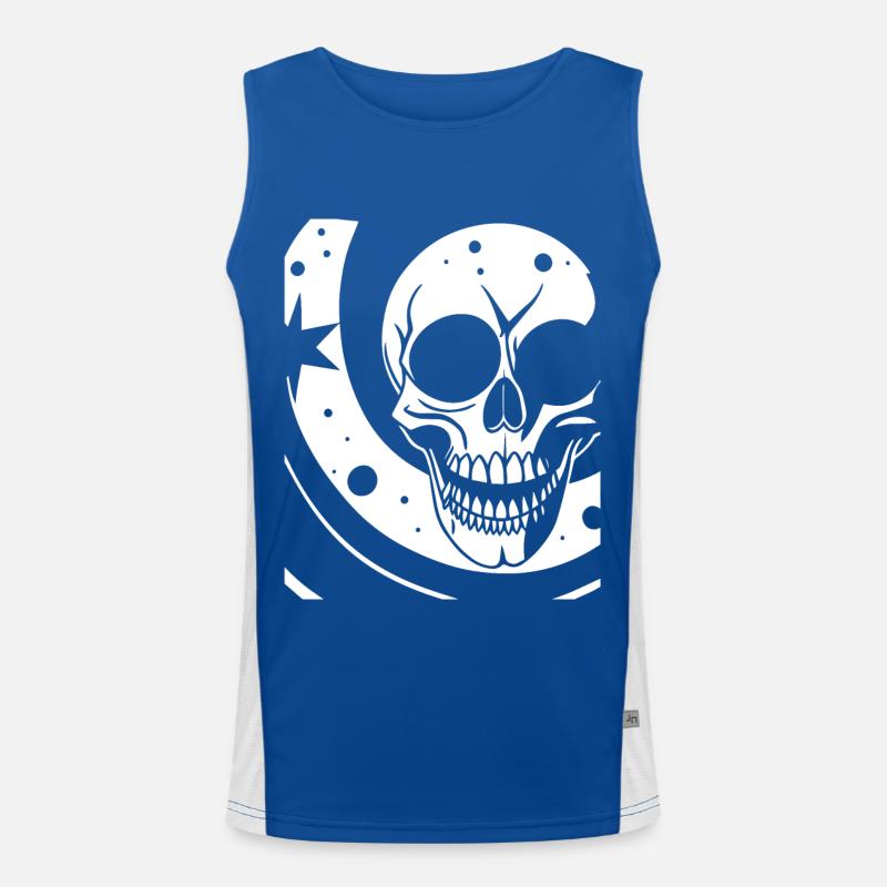 Horror Schädel Schädel Kunst Schädel Gothic Heavy Metal Funktionelles Kontrast-Tank Top für Männer 