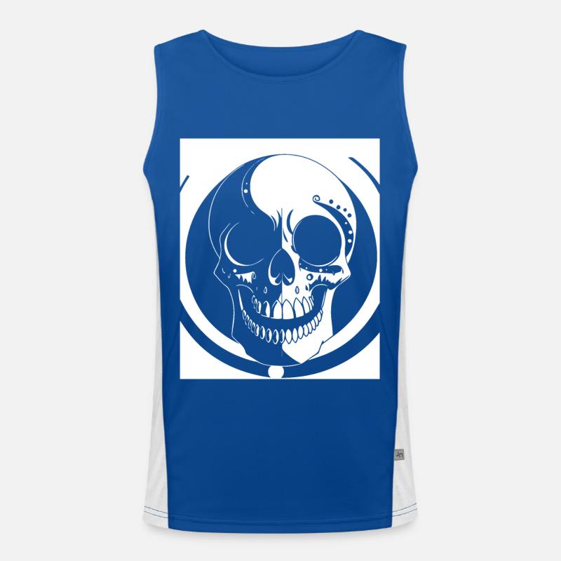 Horror Schädel Schädel Kunst Schädel Gothic Heavy Metal Funktionelles Kontrast-Tank Top für Männer 