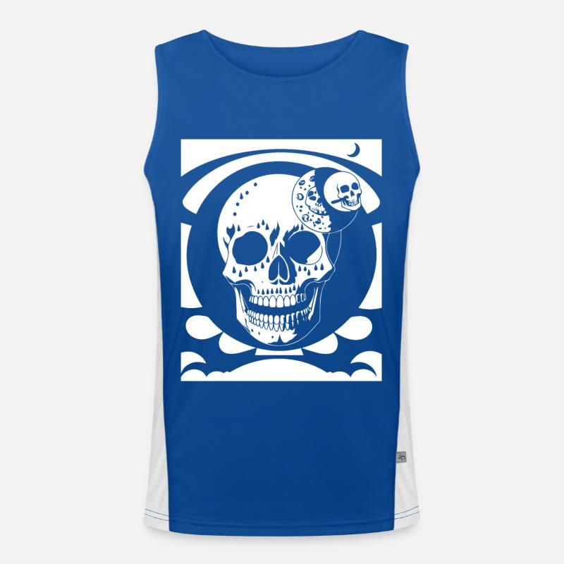 Horror Schädel Schädel Kunst Schädel Gothic Heavy Metal Funktionelles Kontrast-Tank Top für Männer 