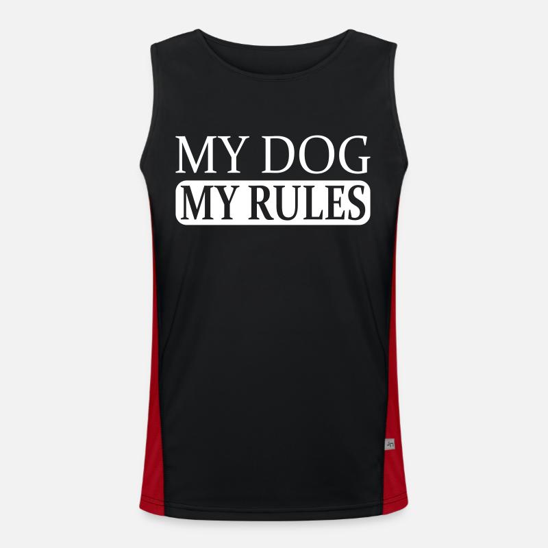 Mon chien, mes règles Débardeur respirant contrasté Homme 