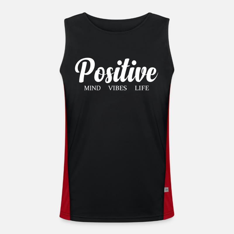 Positive Schwingungen Leben Funktionelles Kontrast-Tank Top für Männer 