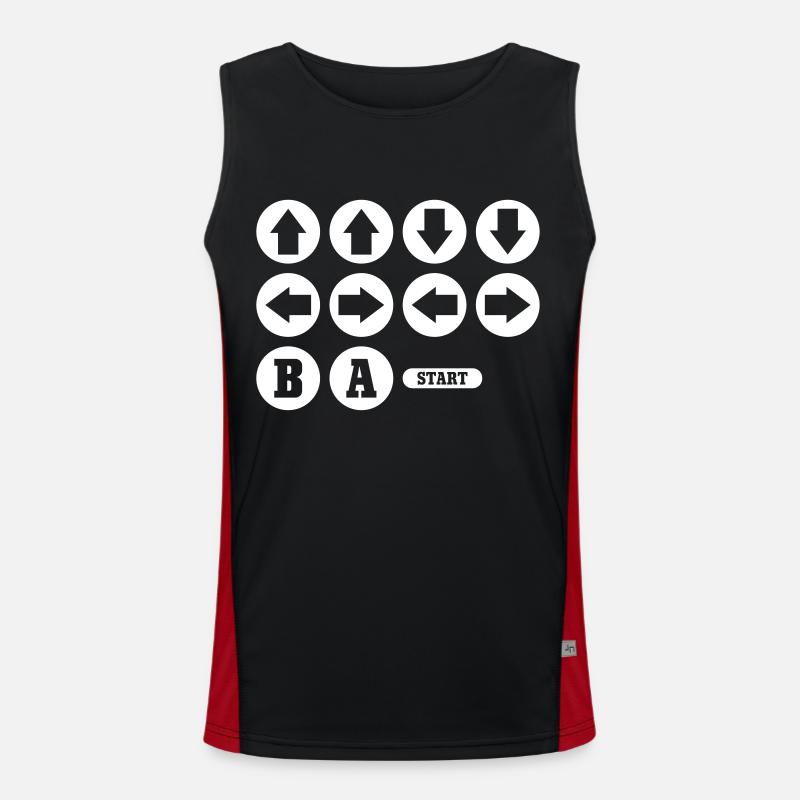 Cheat Code Video Game - Men's Functional Contrast Tank Top  - black/red