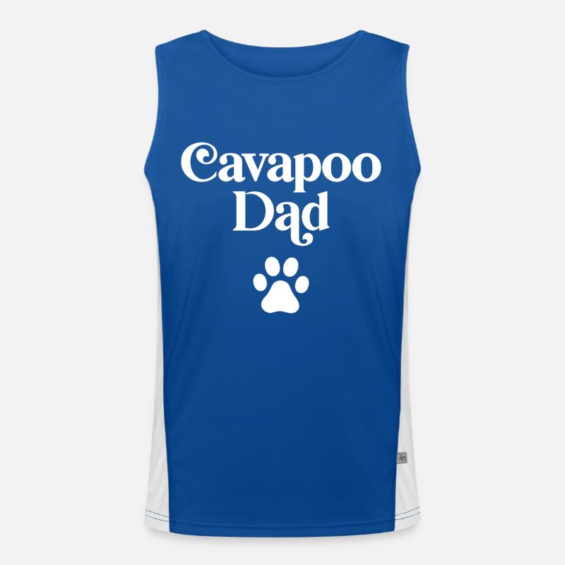 Cavapoo Vater Funktionelles Kontrast-Tank Top für Männer 