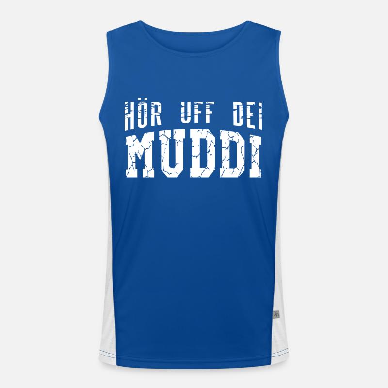 Hör uff dei Muddi Funktionelles Kontrast-Tank Top für Männer 