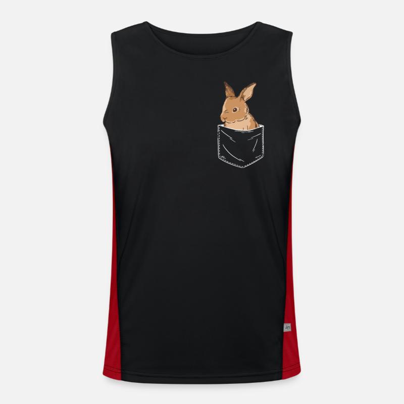 Rabbit Animal Pet Rabbit Men's Functional Contrast Tank Top 