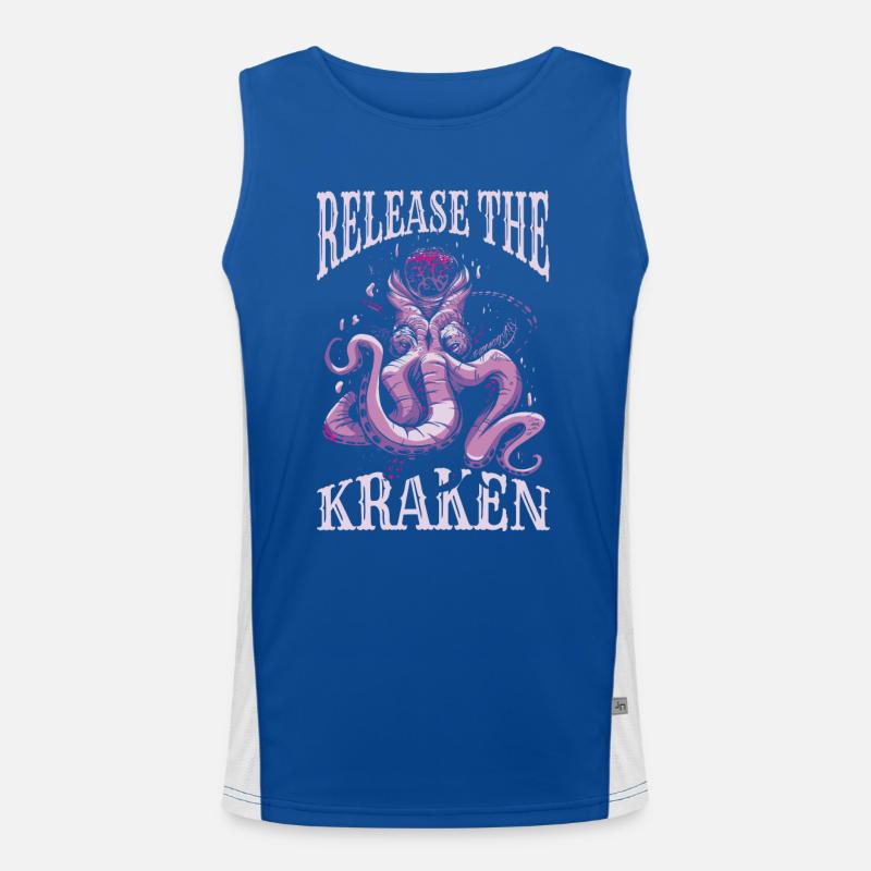 Octopus Kraken Cuttlefish Tier Funktionelles Kontrast-Tank Top für Männer 