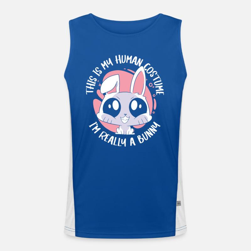 Lapin lapin animal de compagnie lapin Débardeur respirant contrasté Homme 