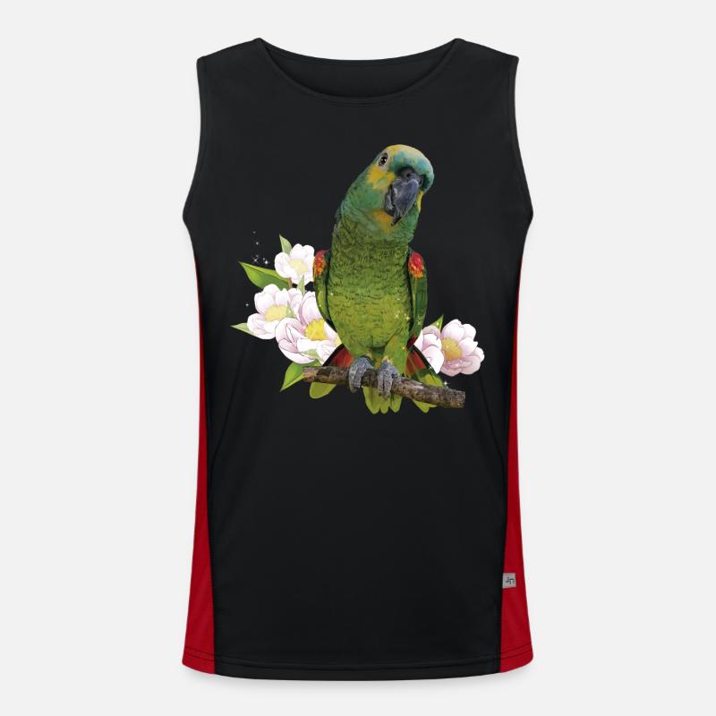 The blue-fronted amazon - Men's Functional Contrast Tank Top  - black/red