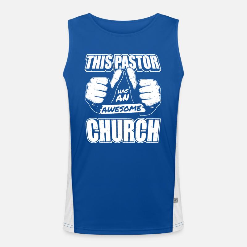Pastor Pfarrer Prediger Kirche Christ Funktionelles Kontrast-Tank Top für Männer 