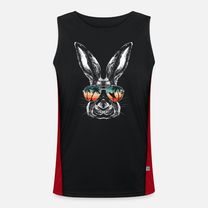 Rabbit Animal Pet Rabbit Men's Functional Contrast Tank Top 