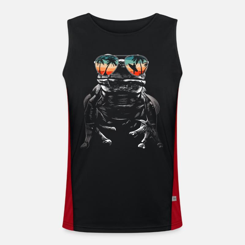 Frog Toad - Men's Functional Contrast Tank Top  - black/red