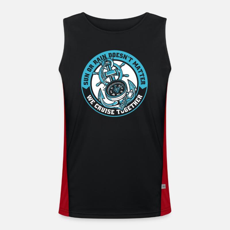 Cruise Ship Holiday Ships Cruise Men's Functional Contrast Tank Top 