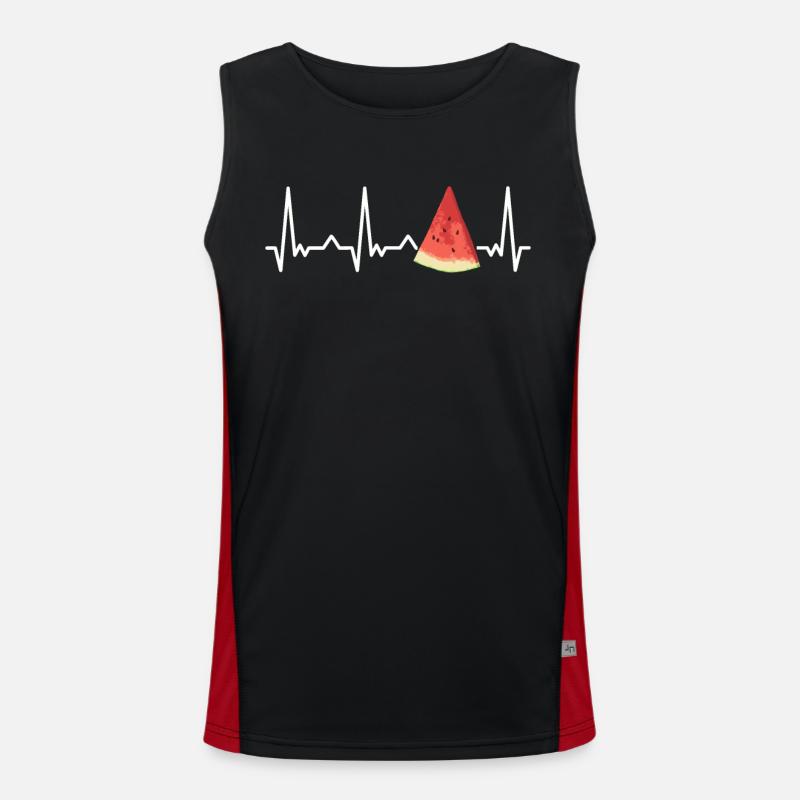 Watermelon Melon Fruit Men's Functional Contrast Tank Top 
