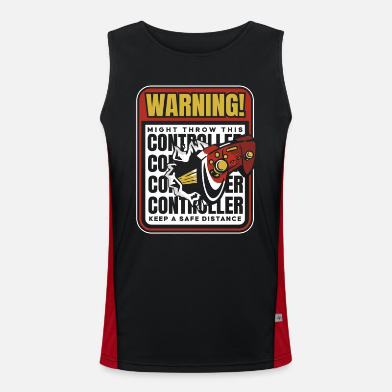 Gamer Gaming Video Games Console Controller Men's Functional Contrast Tank Top 
