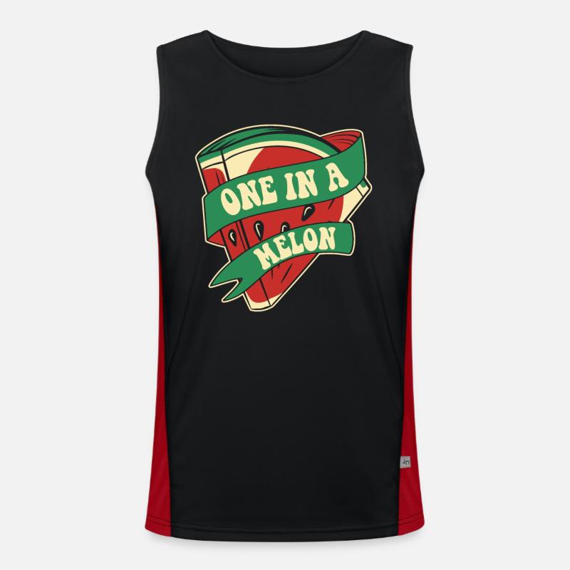 Watermelon Melon Fruit Men's Functional Contrast Tank Top 