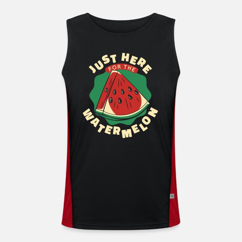 Watermelon Melon Fruit Men's Functional Contrast Tank Top 