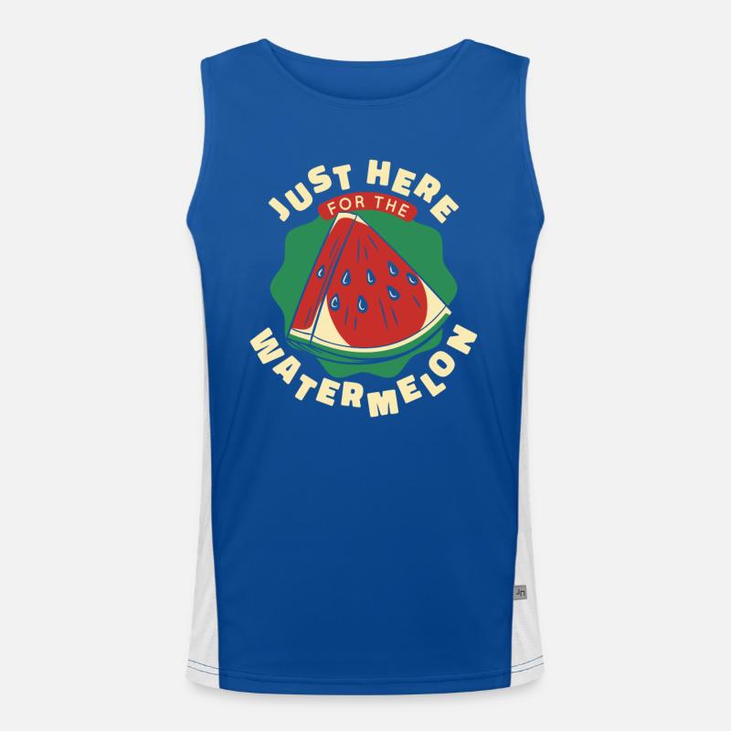 Watermelon Melon Fruit Men's Functional Contrast Tank Top 