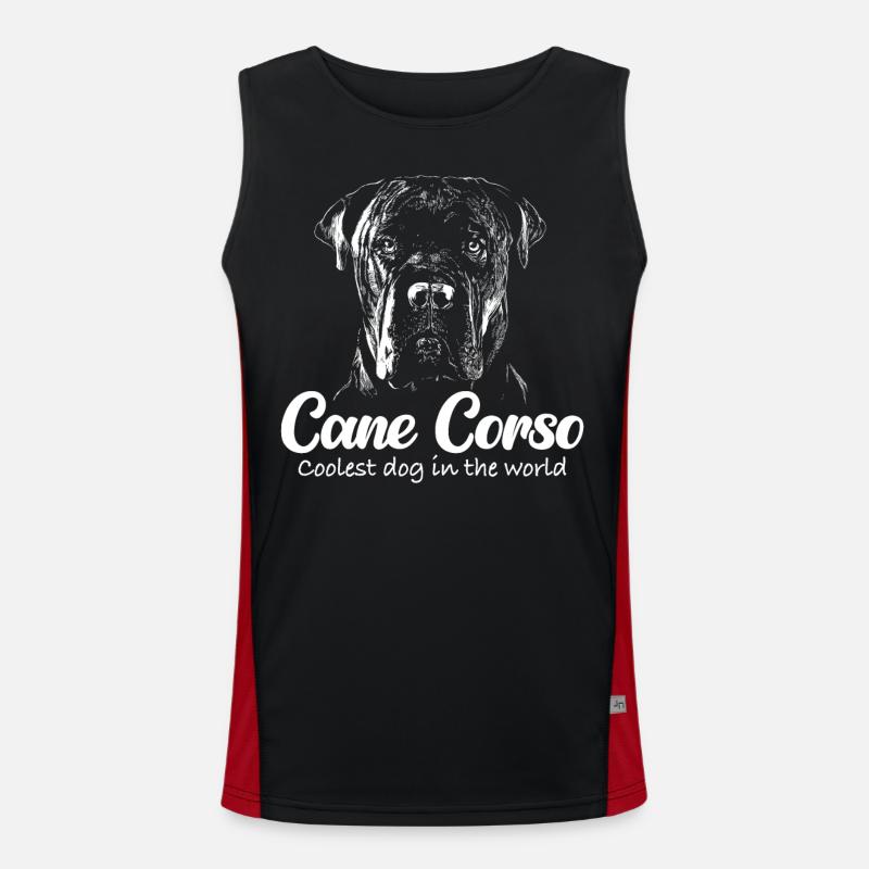 Cane Corso Hund Funktionelles Kontrast-Tank Top für Männer 