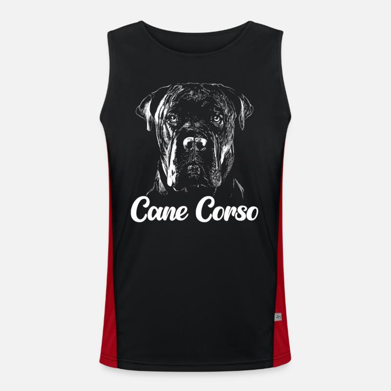 Cane Corso Hund Funktionelles Kontrast-Tank Top für Männer 
