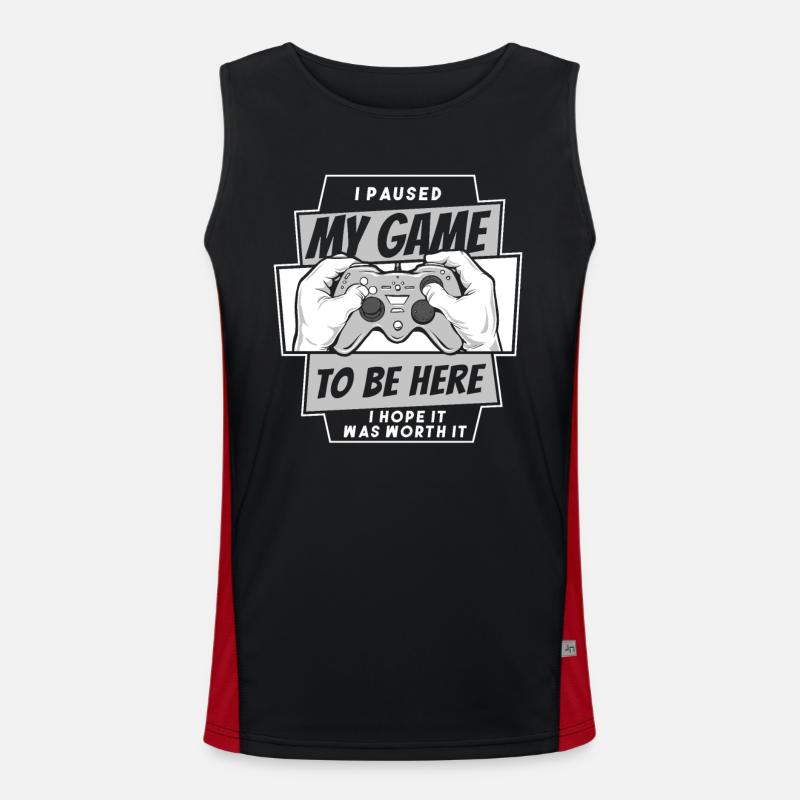 Gamer Gaming Video Games Console Controller Men's Functional Contrast Tank Top 