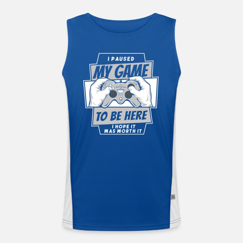 Gamer Gaming Jeux vidéo Console Controller Débardeur respirant contrasté Homme 