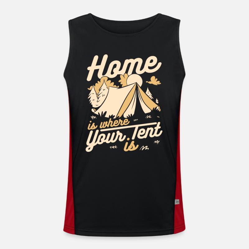 Camping Feu de camping Camping Tentes de camping Débardeur respirant contrasté Homme 