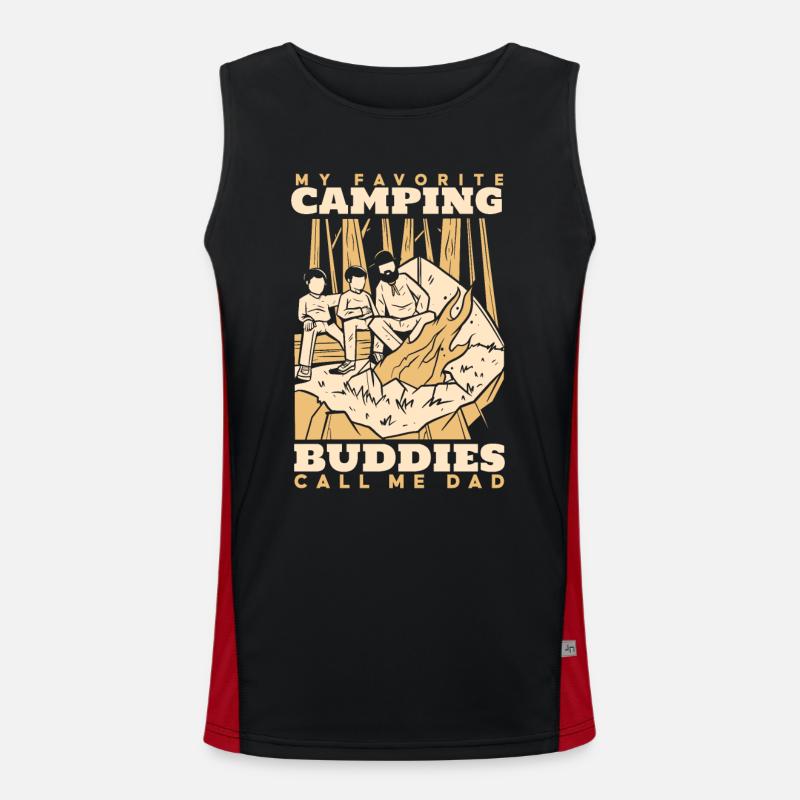 Camping Feu de camping Camping Tentes de camping Débardeur respirant contrasté Homme 
