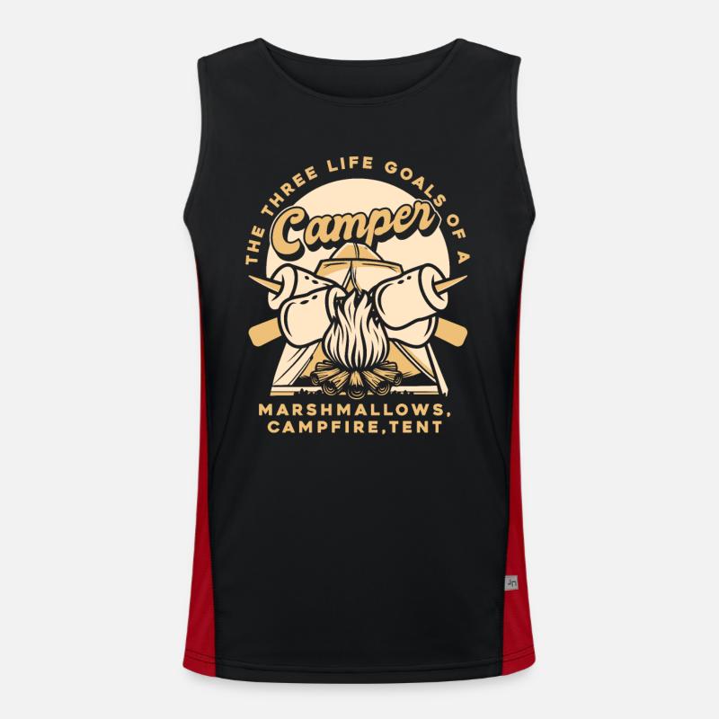Camping Feu de camping Camping Tentes de camping Débardeur respirant contrasté Homme 
