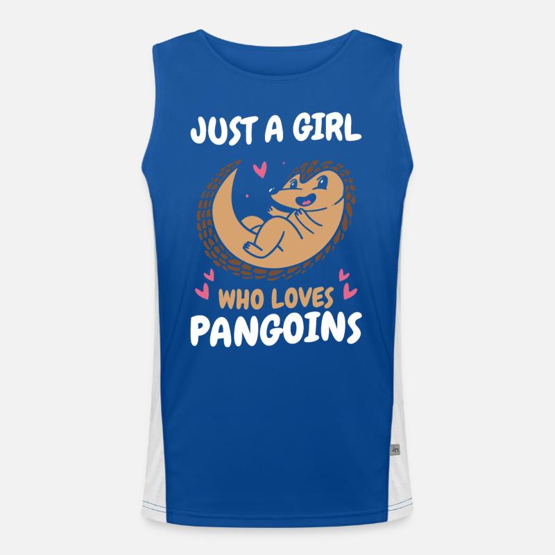 Pangolin Animal Pangolins Endangered Ar Men's Functional Contrast Tank Top 