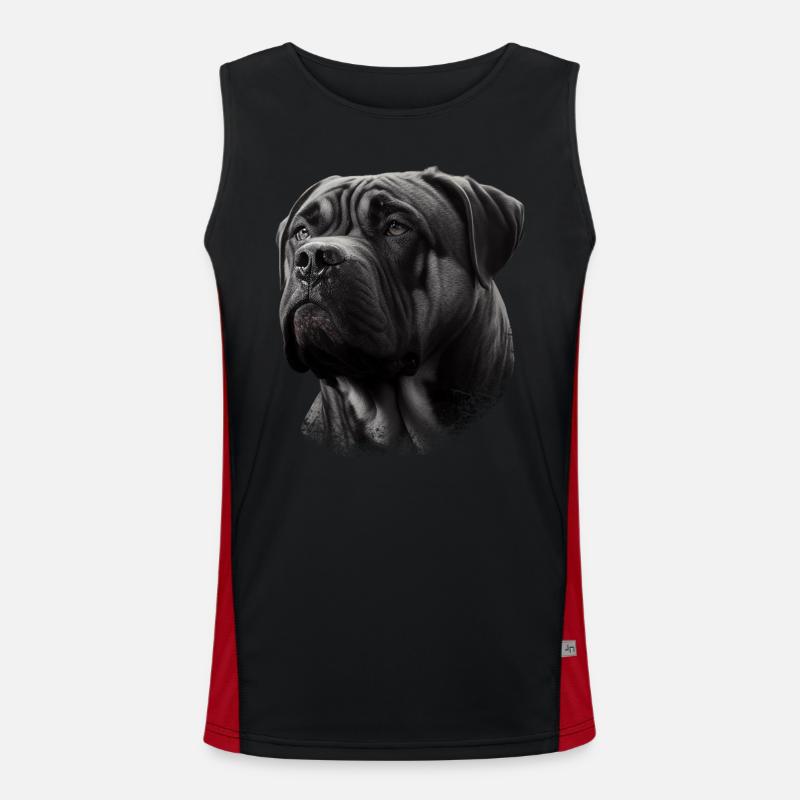 Cane Corso Hund Funktionelles Kontrast-Tank Top für Männer 