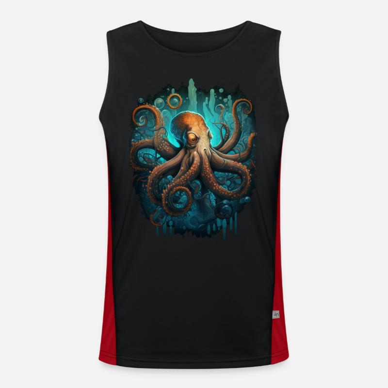Octopus Octopus Cuttlefish Animal Men's Functional Contrast Tank Top 