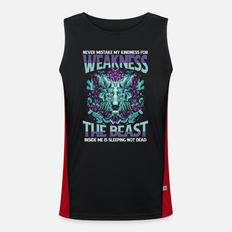 Wolf Wölfe Tier Jaulen Funktionelles Kontrast-Tank Top für Männer 