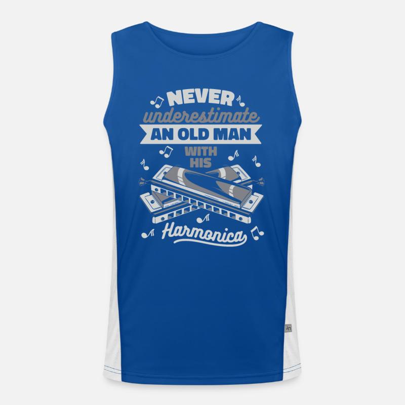 Harmonica Harmonica Instrument Music Men's Functional Contrast Tank Top 