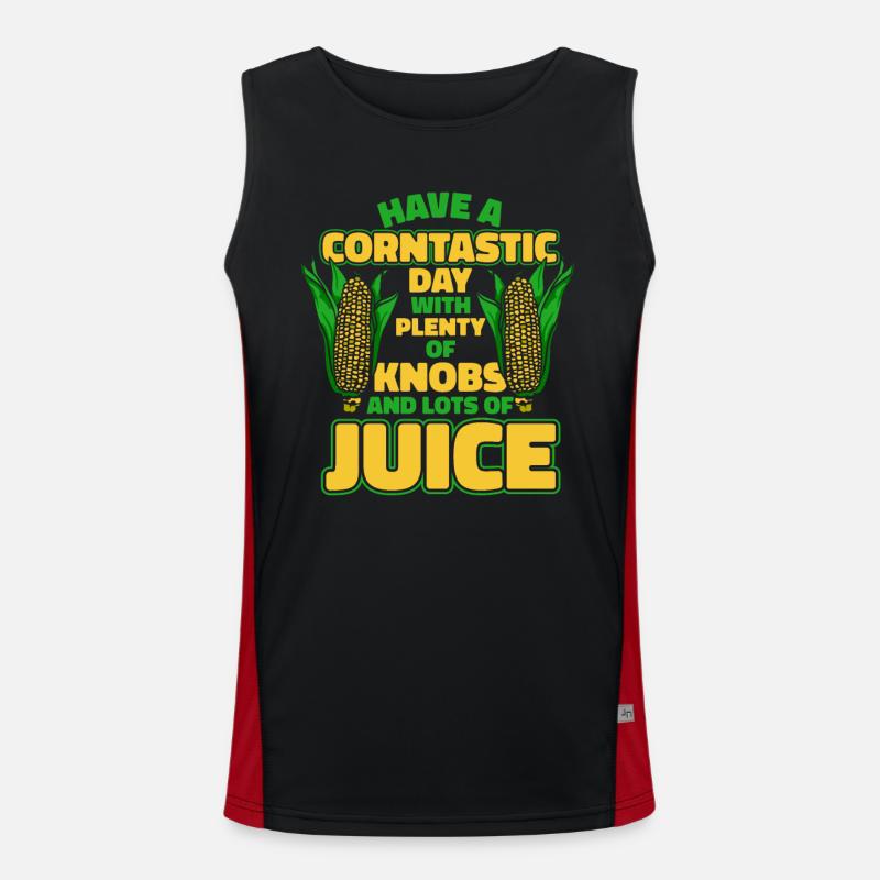 Mais Maiskolben Bauer Funktionelles Kontrast-Tank Top für Männer 