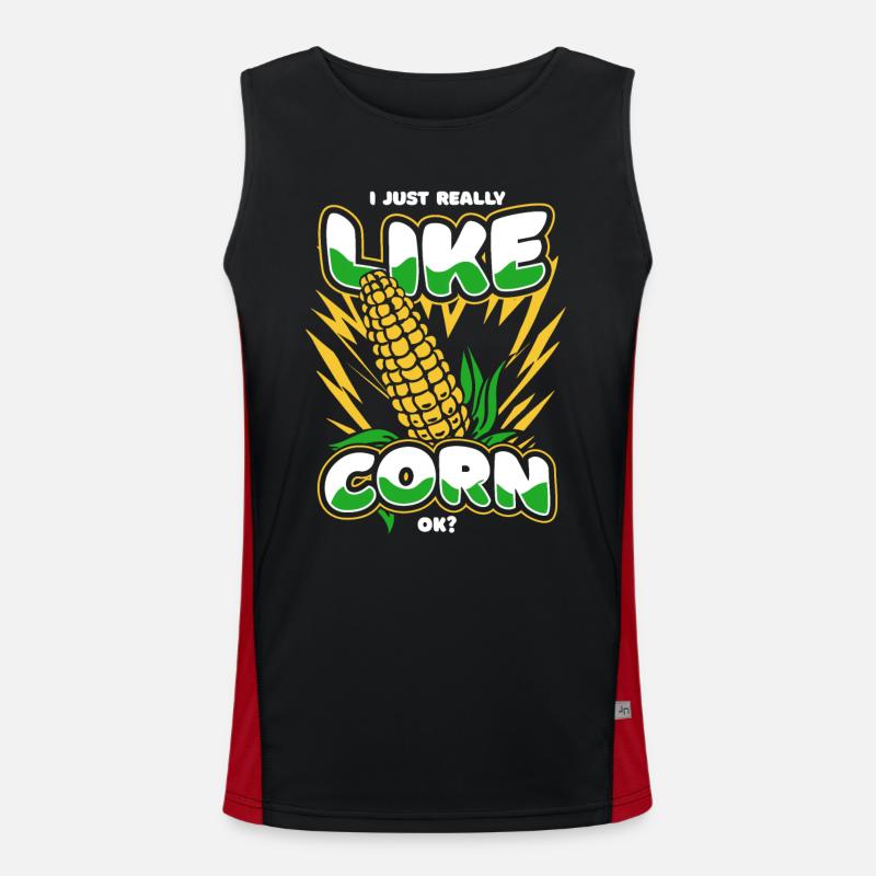 Mais Maiskolben Bauer Funktionelles Kontrast-Tank Top für Männer 