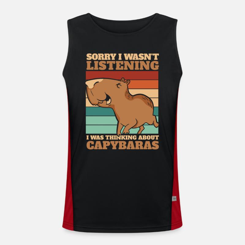 Capybara Nagetier Tier Funktionelles Kontrast-Tank Top für Männer 