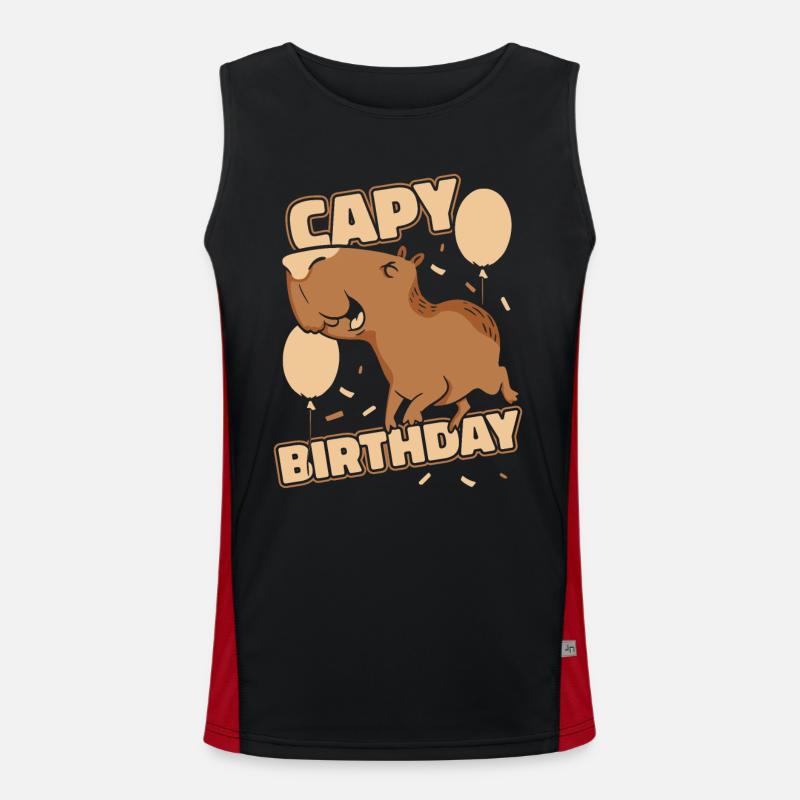 Capybara Nagetier Tier Funktionelles Kontrast-Tank Top für Männer 