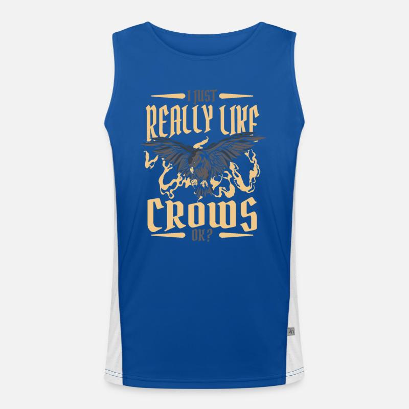 Raven Crow Crow Bird Animal Men's Functional Contrast Tank Top 