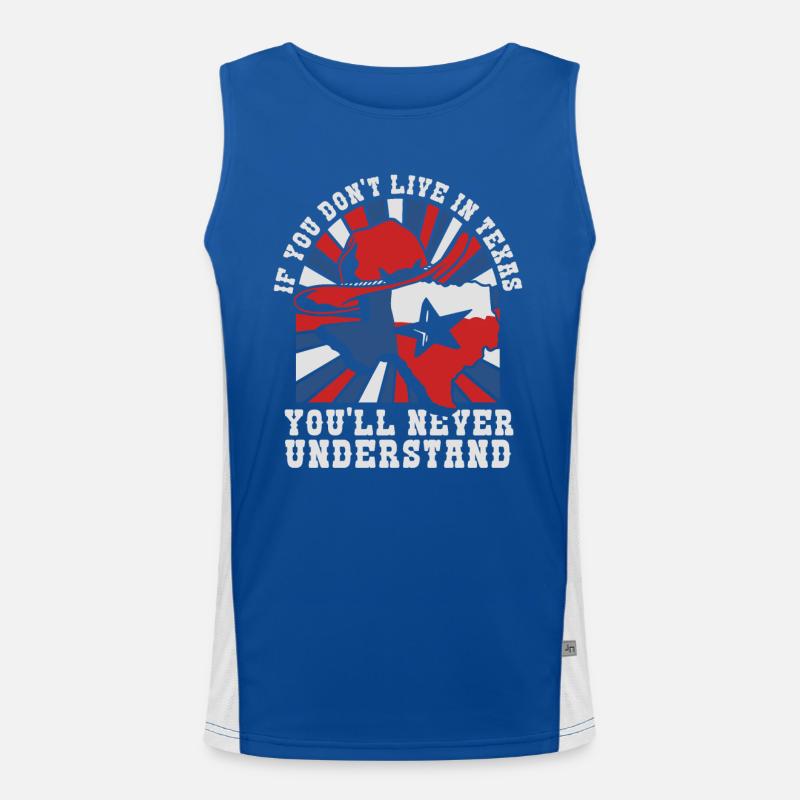 Texas State Texaner Texas Funktionelles Kontrast-Tank Top für Männer 