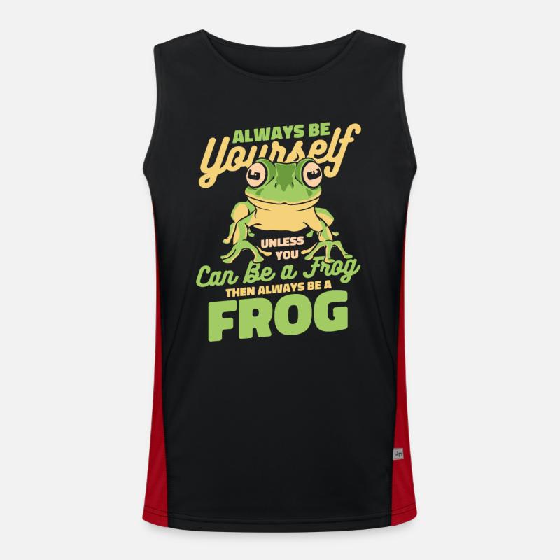 Frog Toad - Men's Functional Contrast Tank Top  - black/red
