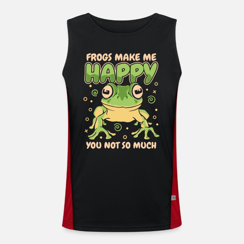 Frog Toad - Men's Functional Contrast Tank Top  - black/red