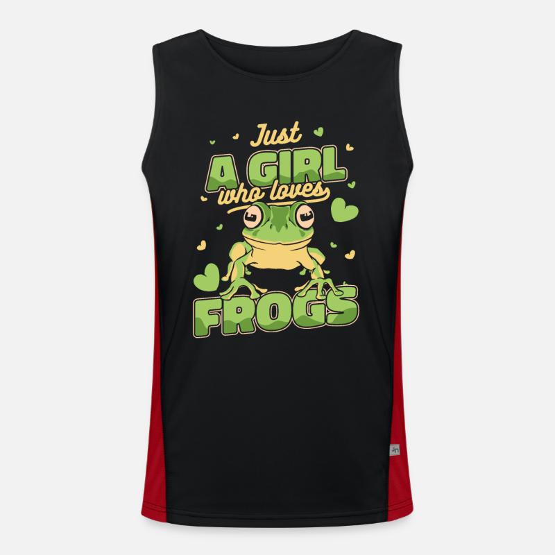 Frog Toad - Men's Functional Contrast Tank Top  - black/red