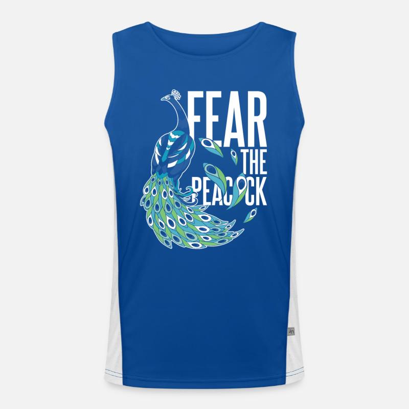Peacock Bird Animal Peacocks Men's Functional Contrast Tank Top 