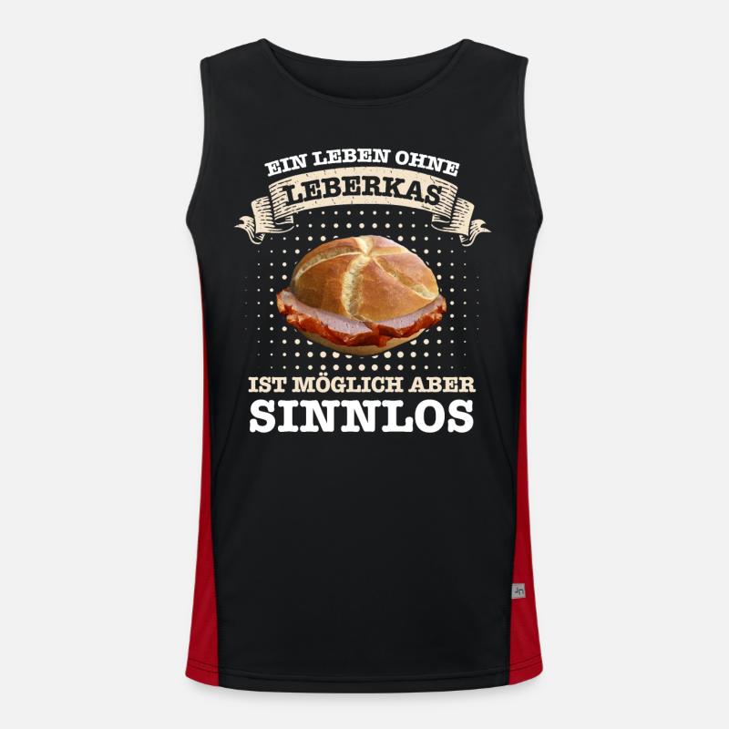 Leberkäs Bayern Leberkas Semmel Fleischkäse Funktionelles Kontrast-Tank Top für Männer 