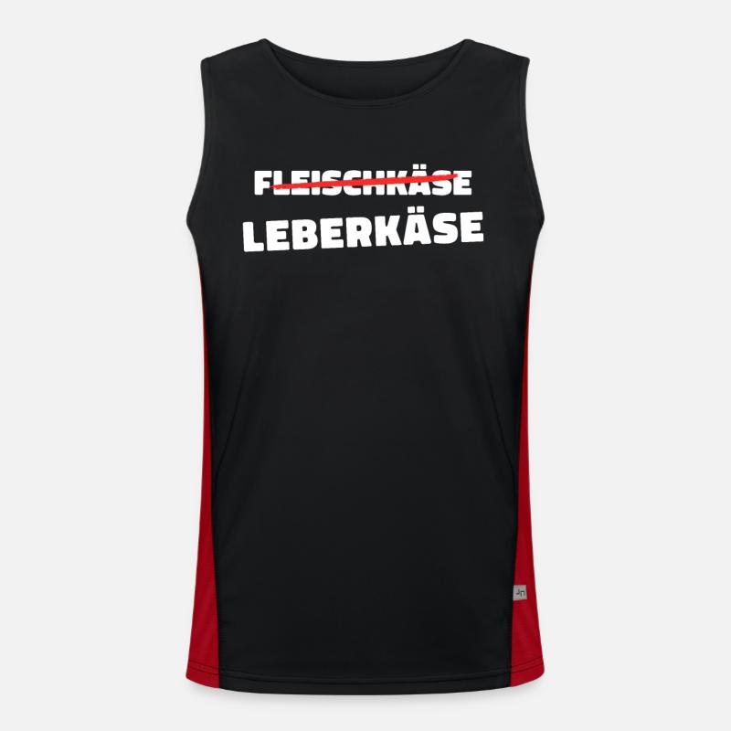 Leberkäs Bayern Leberkas Semmel Fleischkäse Funktionelles Kontrast-Tank Top für Männer 