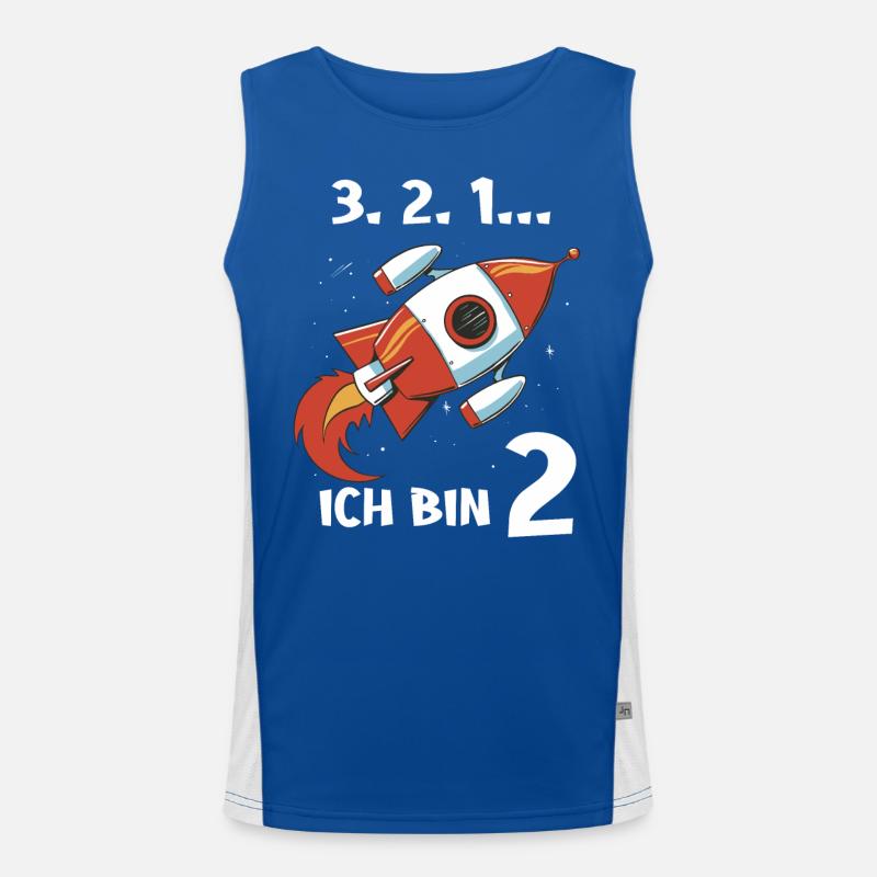 Geschenk 2 Jahre Geburtstagskind Funktionelles Kontrast-Tank Top für Männer 