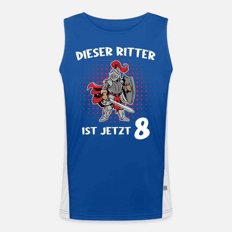 Geschenk 8 Jahre Geburtstagskind Funktionelles Kontrast-Tank Top für Männer 